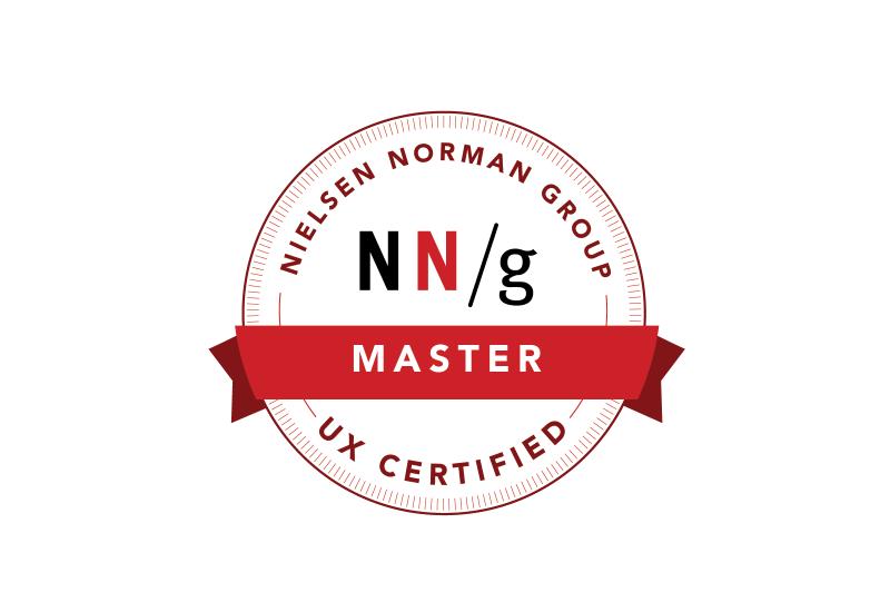 NNG Master UX Certified Badge